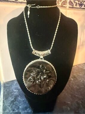 Vintage 1960s Sarah Coventry "Black Beauty" Reversible Pendant Necklace